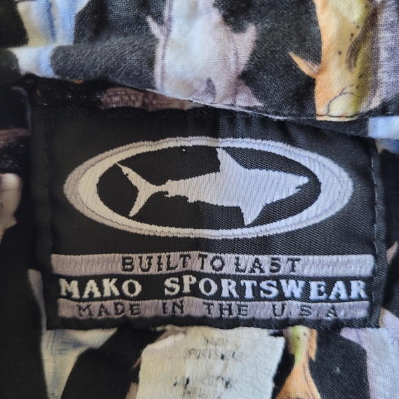 Vintage Mako Hawaii Sportswear Hawaiian Button Down Shirt XL Trophy Fish Print - Picture 3 of 6
